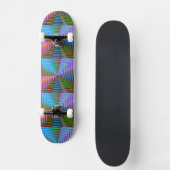 Heldere vierkantjes persoonlijk skateboard (Voorkant)