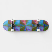 Heldere vierkantjes persoonlijk skateboard (Horizontaal)