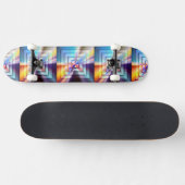 Heldere vierkantjes persoonlijk skateboard (Horizontaal)