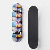 Heldere vierkantjes persoonlijk skateboard (Voorkant)