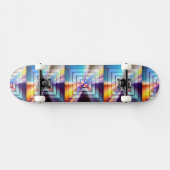 Heldere vierkantjes persoonlijk skateboard (Horizontaal)