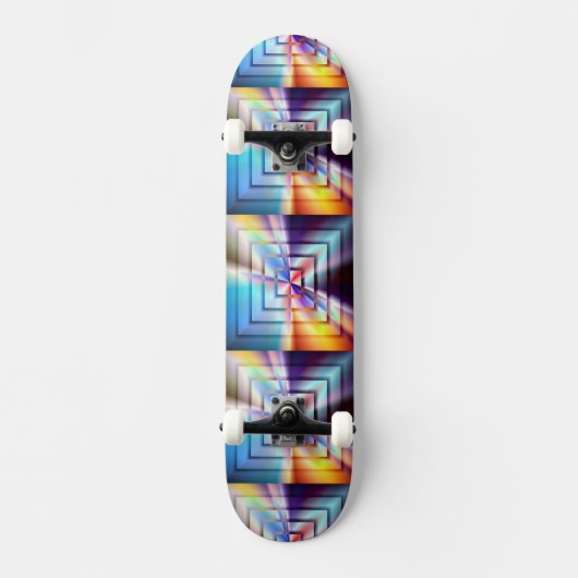 Heldere vierkantjes persoonlijk skateboard (Voorkant)