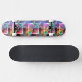 Heldere vierkantjes persoonlijk skateboard (Horizontaal)