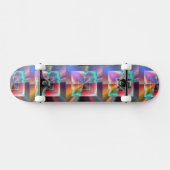 Heldere vierkantjes persoonlijk skateboard (Horizontaal)