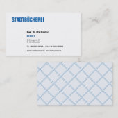 Heldere visitekaart met blauw visitekaartje (Voorkant / Achterkant)