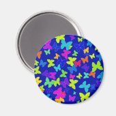 Heldere vlinders Blauwe magneet (Voorkant / Achterkant)