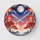 Heldere volle maan ronde klok (Voorkant)