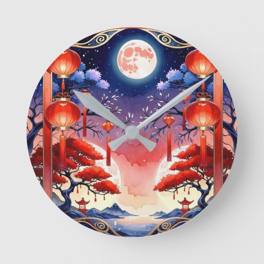 Heldere volle maan ronde klok (Voorkant)