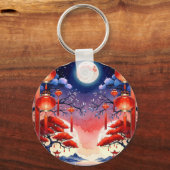 Heldere volle maan sleutelhanger (Voorkant)