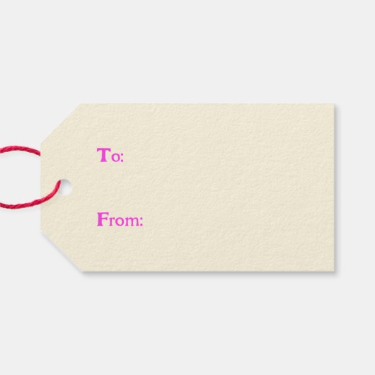 Heldere vrolijke Fuchsia en Oranje kerstvakantie Cadeaulabel (Achterkant Horizontaal)