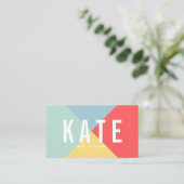 Heldere vrolijke kleuren mama Kaart Contactkaartje (Staand voorkant)