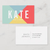 Heldere vrolijke kleuren mama Kaart Contactkaartje (Voorkant / Achterkant)