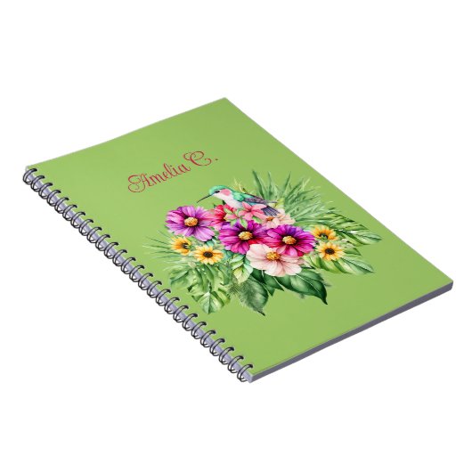 Heldere Vrolijke Zonnebloemen & Tropisch Notitieboek (Rechterzijde)