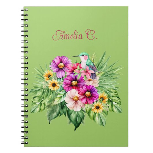 Heldere Vrolijke Zonnebloemen & Tropisch Notitieboek (Voorkant)