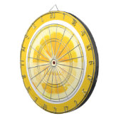 HELDERE VROLIJKE ZONNESCHIJN GELE CITRUSVRUCHTEN DARTBORD (Voorkant Rechts)