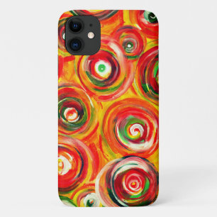 Heldere Warm Circles en Swirls Origineel Abstract Case-Mate iPhone Case