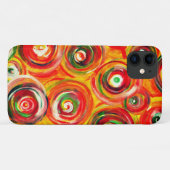 Heldere Warm Circles en Swirls Origineel Abstract Case-Mate iPhone Case (Achterkant (horizontaal))