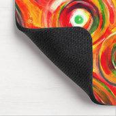 Heldere Warm Circles en Swirls Origineel Abstract Muismat (Hoek)