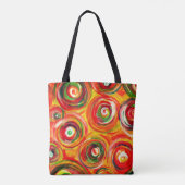Heldere Warm Circles en Swirls Origineel Abstract Tote Bag (Achterkant)