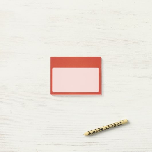 Heldere Warm Red Grainy Texture Post-it® Notes (Op bureau)