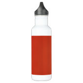 Heldere Warm Red Grainy Texture Waterfles (Links)