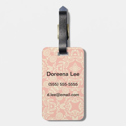 Heldere, warme achtergrond in  stijl. bagagelabel (Achterkant verticaal)