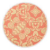 Heldere, warme achtergrond in stijl. keramische knop (Voorkant)