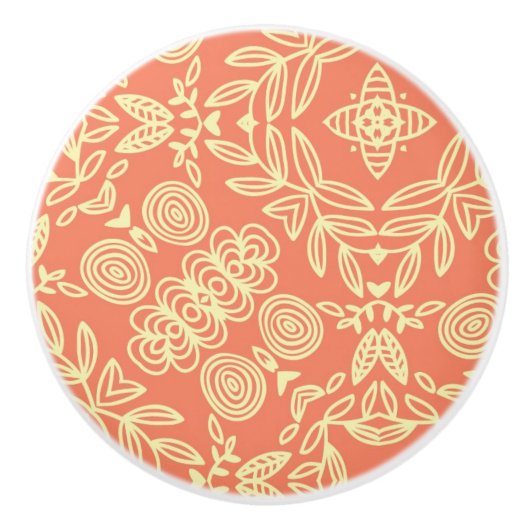 Heldere, warme achtergrond in  stijl. keramische knop (Voorkant)