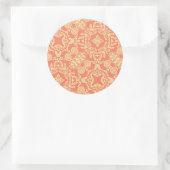 Heldere, warme achtergrond in stijl. ronde sticker (Tas)
