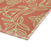 Heldere, warme achtergrond in  stijl. snijplank (Hoek)