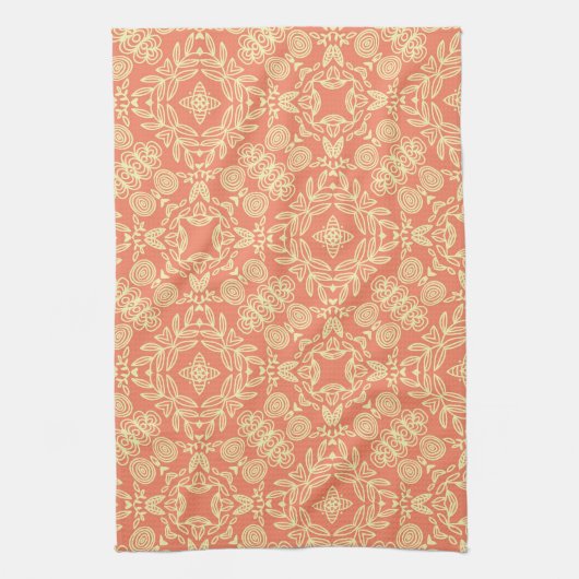 Heldere, warme achtergrond in  stijl. theedoek (Verticaal)