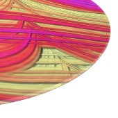 Heldere warme kleuren origineel fractal ontwerp snijplank (Hoek)