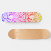 Heldere warme ombre kleuren en kant persoonlijk skateboard (Horizontaal)