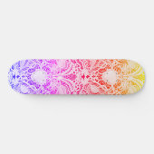 Heldere warme ombre kleuren en kant persoonlijk skateboard (Horizontaal)