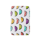 Heldere watermeloenen: kleurrijk naadloos patroon. badmat (Voorkant Verticaal)