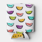 Heldere watermeloenen: kleurrijk naadloos patroon. blikjeskoeler (Achterkant)