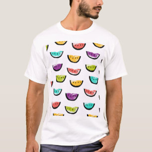 Heldere watermeloenen: kleurrijk naadloos patroon. t-shirt