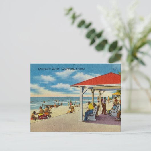 , heldere waterstrand, Florida Briefkaart (Staand voorkant)