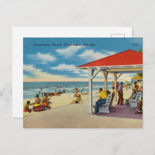 , heldere waterstrand, Florida Briefkaart (Voorkant / Achterkant)