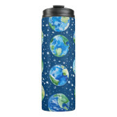 HELDERE WATERVERF AARDE DAG PLANETEN THERMOSBEKER (Voorkant)