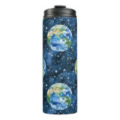 HELDERE WATERVERF AARDE DAG PLANETEN THERMOSBEKER (Voorkant)