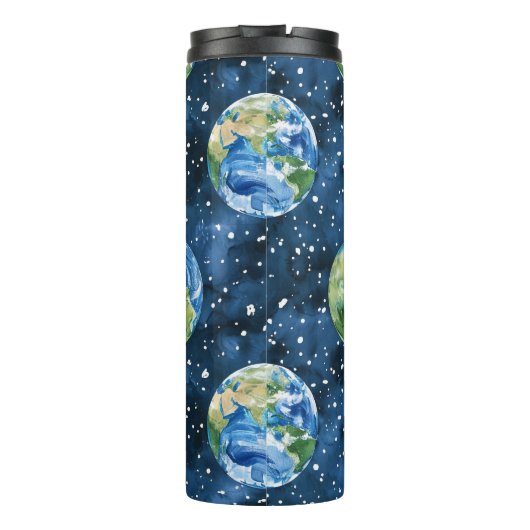 HELDERE WATERVERF AARDE DAG PLANETEN THERMOSBEKER (Achterkant)