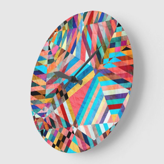 Heldere Waterverf: Abstracte Fantasy Achtergrond Grote Klok (Hoek)