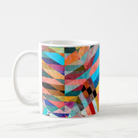 Heldere Waterverf: Abstracte Fantasy Achtergrond Koffiemok (Links)