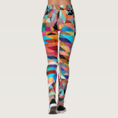 Heldere Waterverf: Abstracte Fantasy Achtergrond Leggings (Achterkant)