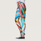 Heldere Waterverf: Abstracte Fantasy Achtergrond Leggings (Links)