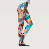 Heldere Waterverf: Abstracte Fantasy Achtergrond Leggings (Rechts)