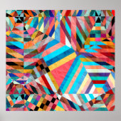 Heldere Waterverf: Abstracte Fantasy Achtergrond Poster (Voorkant)