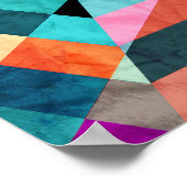 Heldere Waterverf: Abstracte Fantasy Achtergrond Poster (Hoek)