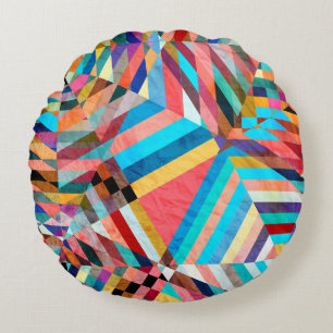 Heldere Waterverf: Abstracte Fantasy Achtergrond Rond Kussen